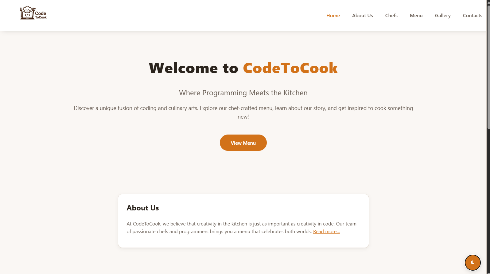 CodeToCook Restaurant