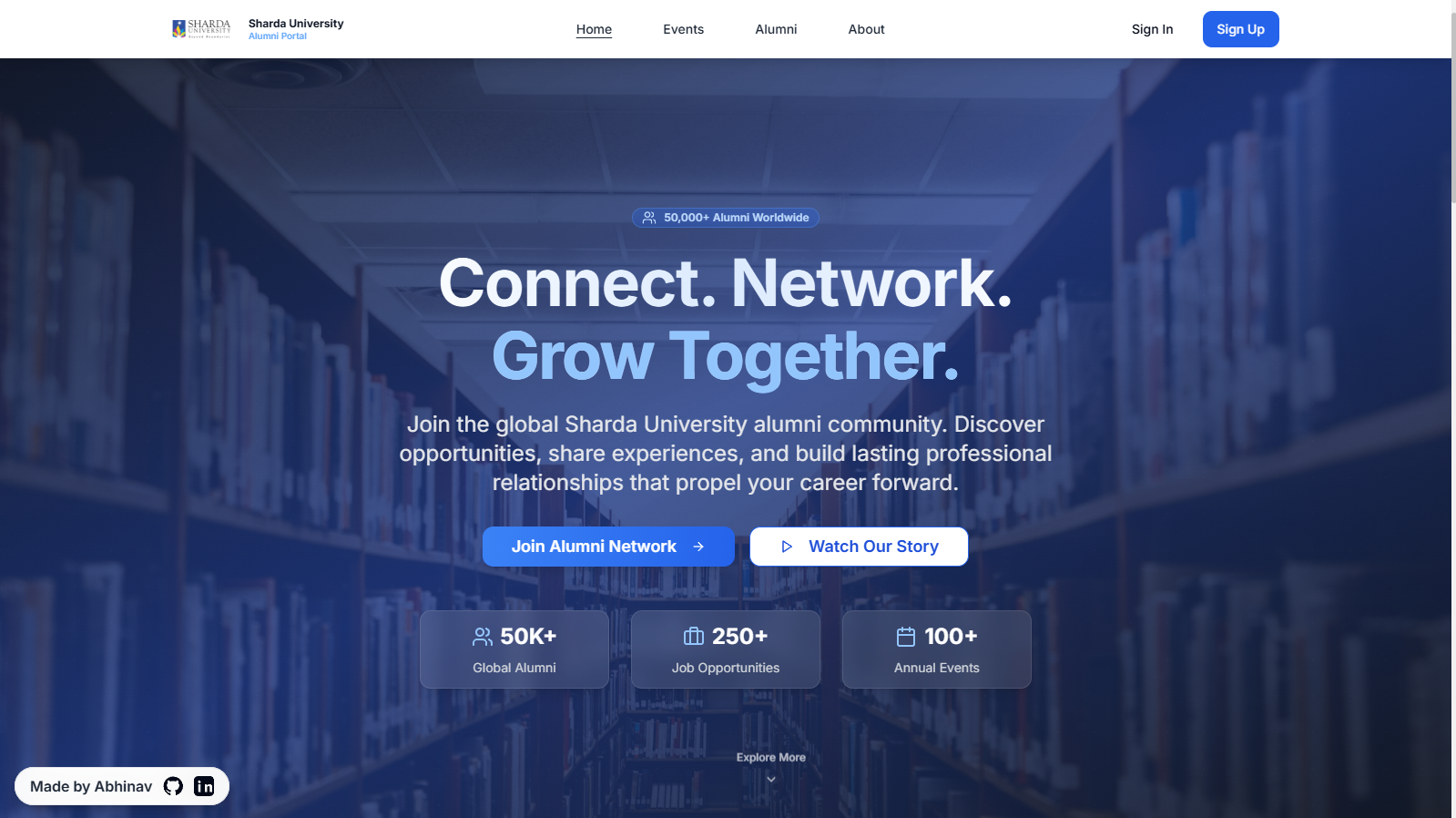 Sharda Alumni Portal